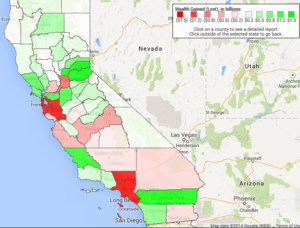 california population vs wealth